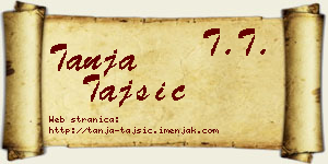 Tanja Tajsić vizit kartica